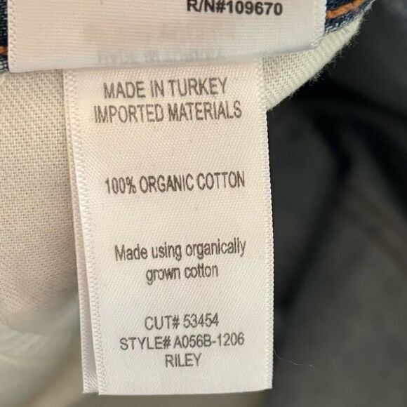 NWT Agolde Riley Blue Jeans High Rise Crop Ankle Straight Leg Size 24 - Picture 12 of 14